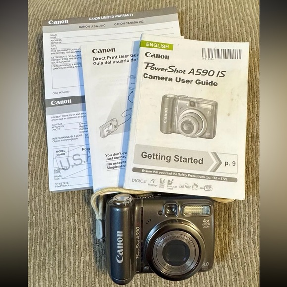 Excellent Condition Canon PowerShot A590 IS Digital Camera - Picture 2 of 11